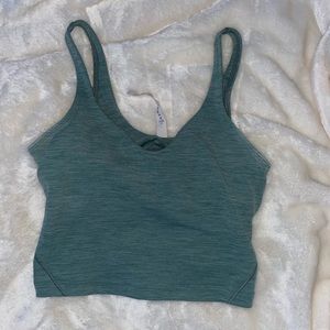 lulu align tank green speckle